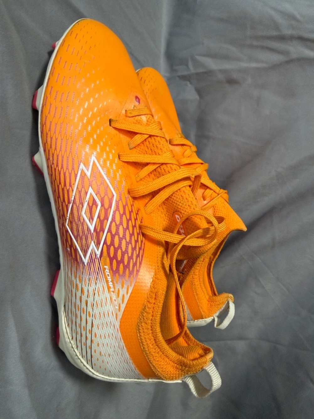 Umbro Orange and Pink Gradient Soccer Cleats